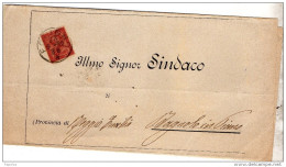 1892  LETTERA CON ANNULLO FOLIGNO - Poststempel