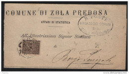 1907 LETTERA CON ANNULLO ZOLA PEDROSA BOLOGNA - Poststempel