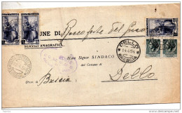 1954  LETTERA   CON ANNULLO ROCCAFORTE DEL GRECO REGGIO CALABRIA + DELLO BRESCIA - 1946-60: Marcophilia