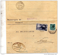 1953 LETTERA   CON ANNULLO BRESCIA  + NAVE - 1946-60: Storia Postale