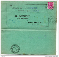 1955  LETTERA   CON ANNULLO CONCESIO BRESCIA - 1946-60: Poststempel