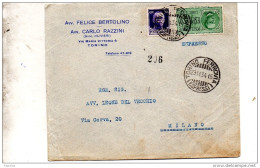 1934   LETTERA ESPRESSO CON ANNULLO  TORINO - Marcophilia