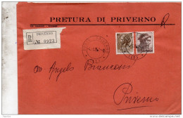 1967     LETTERA RACCOMANDATA  CON ANNULLO PRIVERNO LATINA - 1961-70: Storia Postale