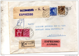 1964     LETTERA RACCOMANDATA ESPRESSO CON ANNULLO OSTRA VETERE ANCONA - 1961-70: Poststempel
