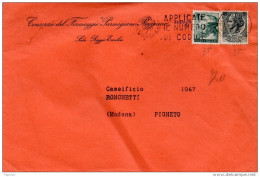 1967     LETTERA INTESTATA CONSORZIO DEL FORMAGGIO PARMIGIANO REGGIANO REGGIO EMILIA - 1961-70: Poststempel