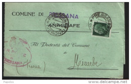 1944  LETTERA CON ANNULLO  PRESSANA VERONA - Marcofilie