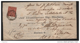 1872   LETTERA  CON ANNULLO CASTELNUOVO DI SOTTO REGGIO EMILIA - Marcofilía