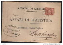 1898  LETTERA   CON ANNULLO  LEGNAGO VERONA - Marcofilía