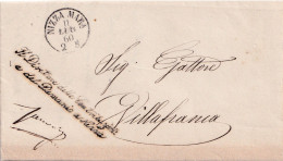 LAC De 1860 . DE NIZZA  A  VILLAFRANCA.CACHET NIZZA MARITIMA. TRES INTERESSANT. . BEL ETAT - Other & Unclassified