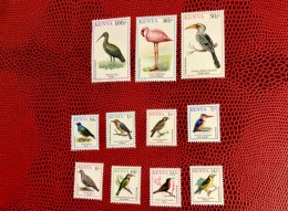 KENYA 1993 11v Neuf MNH ** YT Mi 573 574 576 578 / 585 Pájaro Bird Pássaro Vogel Ucello Oiseau - Avestruces