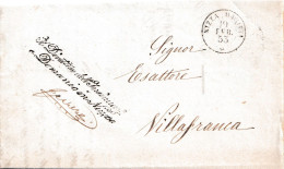 LAC DE 1853 . DE NIZZA  A  VILLAFRANCA.CACHET NIZZA MARITIMA. TRES INTERESSANT. . BEL ETAT - Other & Unclassified