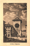 BERN, TOWER WITH CLOCK, ARCHITECTURE, HORSE, GATE, SWITZERLAND, POSTCARD - Berna