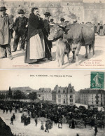 87. HAUTE-VIENNE - LIMOGES. Foire Aux Bestiaux. 2 Cartes. - Limoges