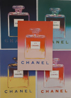 5 Cartes Postales - Chanel N° 5 (parfum - Cosmétique) Celebrated By Andy Warhol (stick Parfumé Au Verso) - Publicité