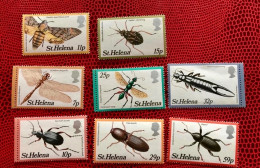 Sainte Helene St. HELENA 1982 1983 Serie Complètes 8v Neuf MNH ** YT 351 A 354 373 A 376 Insect Insect Dragonfly Insekt - Coneshells