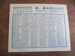 1947 ET 1948 LOT DE 2 CALENDRIER IMPRIMERIE MABILLOT ET PHARMACIE GUERIN - Kleinformat : 1941-60