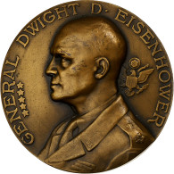 France, Médaille, General Dwight D. Eisenhower, Bronze, Morlon, SPL - Otros & Sin Clasificación