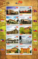 Indonesia - 2007 - ASEAN Joint Issue - Architecture - Museums And Palaces - Mint Stamp Sheetlet - Indonesia