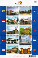 Thailand - 2007 - ASEAN Joint Issue - Architecture - Museums And Palaces - Mint Stamp Sheetlet - Thailand