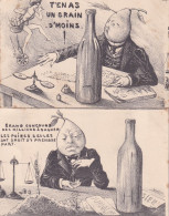 2 Cartes Précurseurs Illustrateur Oreste - Alcool - T'en As Un Grain D'moins / Grand Concours Les Poires Seules On Droit - Autres & Non Classés