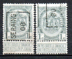 1155 Voorafstempeling Op Nr 81 - SERAING 08 - Positie A & B - Rollo De Sellos 1900-09