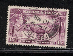 SIERRA LEONE Scott # 175A Used - KGVI & Rice Harvesting - Sierra Leone (...-1960)
