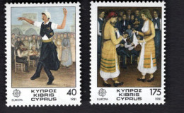 2024819327 1981 SCOTT 560 561 (XX) POSTFRIS MINT NEVER HINGED - EUROPA ISSUE  - FOLK DANCE - Unused Stamps