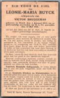 Bidprentje Tielt - Buyck Leonie Maria (1875-1935) - Imágenes Religiosas