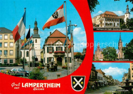 73258534 Lampertheim Bergstrasse Rathauspartie Kath Kirche St Andreas Ev Domkirc - Other & Unclassified