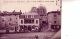 Cpa St Symphorien Sur Coise  Place Du Mézel - Saint-Symphorien-sur-Coise