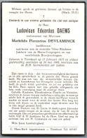 Bidprentje Turnhout - Daems Ludovicus Eduardus (1875-1966) - Andachtsbilder