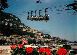 Automobiles - Grenoble - Le Téléphérique De La Bastille - Le Vieux Grenoble - CPM - Voir Scans Recto-Verso - Passenger Cars