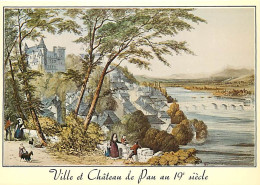 64 - Pau - La Ville Et Le Château De Pau - Lithographie Anglaise Du XIXe Siècle - D'après Une Gravure D'époque - Gravure - Pau