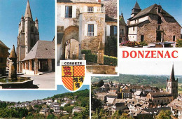 19 - Donzenac - Multivues - Blasons - Flamme Postale De Donzenac - CPM - Voir Scans Recto-Verso - Other & Unclassified