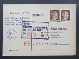 KARTE Bruck A-d-Mur - Murau 1944 // D*59501 - Briefe U. Dokumente