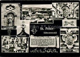 73258363 St Peter Schwarzwald St Petrus Statue Barock Kirche Paepstliche Insigni - St. Peter