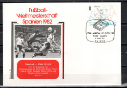 Spain 1982 Football Soccer World Cup Commemorative Cover Match Austria - Chile 1:0 - 1982 – Spain