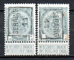 1650 Voorafstempeling Op Nr 81 - SERAING 11 - Positie A & B - Rollenmarken 1910-19