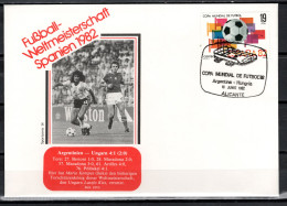 Spain 1982 Football Soccer World Cup Commemorative Cover Match Argentina - Hungary 4:1 - 1982 – Spain