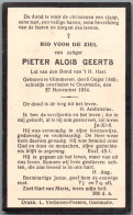 Bidprentje Vlimmeren - Geerts Pieter Alois (1885-1934) - Devotion Images