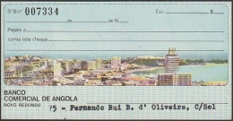 Angola, Portugal, Cheque - Banco Comercial De Angola, Novo Redondo -|- Província De Angola. Selo Do Cheque $90 - Unused Stamps