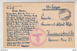 Fixe Lublin SS-Feldpost Kommandeur Der Sicherheitspolizei Und SD Reinhard Heydrich Judaïca - Storia Postale