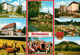 73258007 Reichelsheim Odenwald Sanatorium Goettmann Rathaus Rehgehege Trachtengr - Sonstige & Ohne Zuordnung