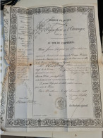 PASSEPORT étranger Mulhouse 1861  MR WILBERG ATTACHE AU BARON VONESSEN MAJOR AU CORPS DES CHASSEURS ANGLAIS CACHET BALE - Historische Dokumente