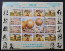 Sao Tome Et Principe 1983 Aviation Zeppelin Ballon Feuillet Balloon Sheetlet St Thomas & Prince - Sao Tomé E Principe