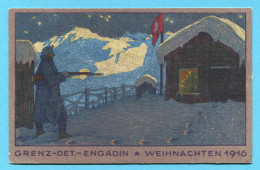 Karte Kommandostäbe Nr. 13 - 6. Division - Weihnachten 1916 - Gestempelt Feldpost - Cartas & Documentos