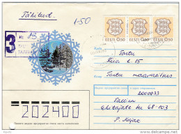 Registered Commercial Cover - 4 January 1992 Tallinn-33 - Estland