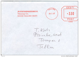 Commercial Slogan Meter Cover Freistempel - 9 May 1997 Tallinn - 00002 / Ministry Of Justice - Estland