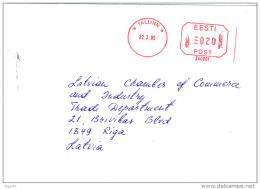 Commercial Meter Cover Freistempel - 22 March 1995 Tallinn To Latvia - 240001 - Estland