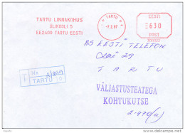 Registered Slogan Meter Cover / 300022 / Kohtukutse - 7 February 1997 Tartu - Estonie